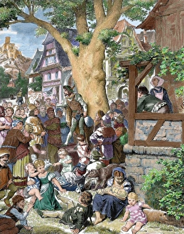 Lime Gallery: Minstrel reciting poems and songs. Germany