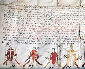 Diocesan Collection: Minutes of the Council of Jaca. 11th century. Fragment