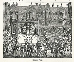 Images Dated 5th November 2019: Miracle Play taking place in the street in York