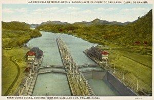 Miraflores Locks, Looking towards Gaillard Cut, Panama Canal Miraflores Locks, Looking towards Gaillard Cut, Panama Canal