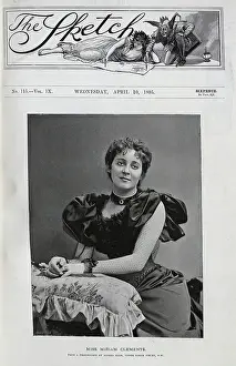 Dotted Prints: Miriam Clements, actress, studio portrait in corseted gown