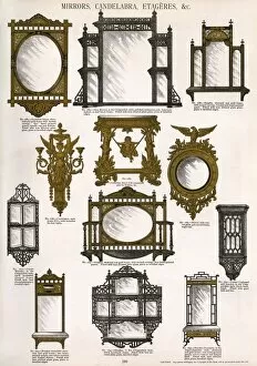 Mirrors, candelabra, etageres, Plate 199