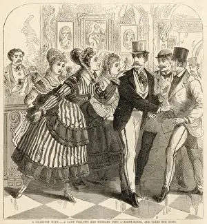 Misbehaving husband in a Piccadilly night house