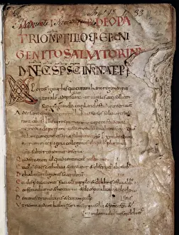 Carolingian Prints: Miscellaneous Codex. 11th century. Detail