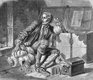Miser Prints: MISER GUARDS HIS MONEY
