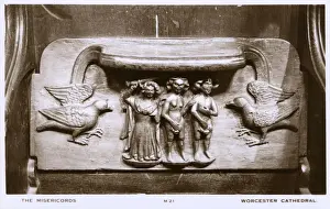 Carvings Prints: Misericords - Worcester Cathedral, Worcester, Worcestershire