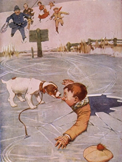Boy and Dog Fall Out
