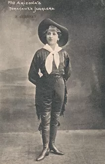 Miss Arizona tomahawk juggler