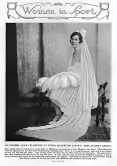 Debutantes Prints: Miss Audrey Croft in her court presentation gown