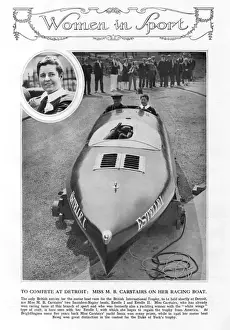 Estelle Prints: Miss Carstairs in her racing boat