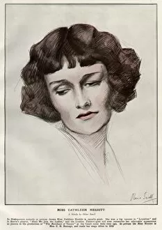 Images Dated 4th January 2012: Miss Cathleen Nesbitt, A study by Olive Snell