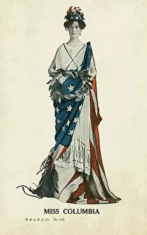 Wreath Collection: Miss Columbia - Personification of the USA