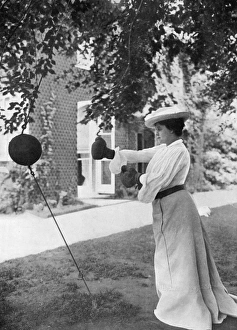 Addlestone Gallery: Miss Connie Ediss Punching The Ball