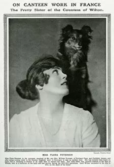 Miss Flora Petersen, a canteen-worker (and dog), WW1