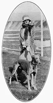 Images Dated 27th March 2012: Miss Isabel Jeans with her greyhound