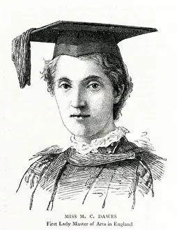 Dawes Prints: Miss M C Dawes, Master of Arts, August 1884