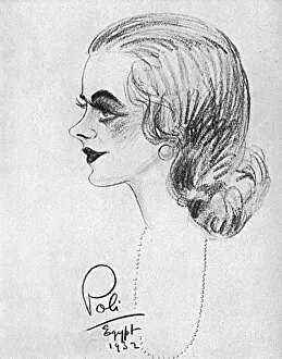 Images Dated 7th September 2016: Miss Margaret Whigham - caricature