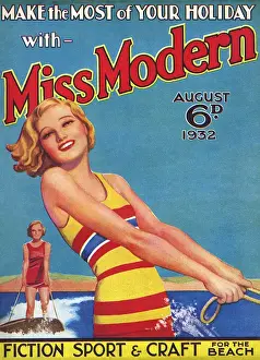 Wilton Prints: Miss Modern Christmas August 1932 by Wilton Williams