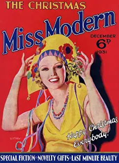 Celebrations Prints: Miss Modern Christmas front cover by Wilton Williams