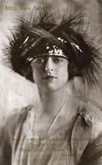 Osprey Prints: Miss Sara Sample - Modelling hats from Maison Lewis