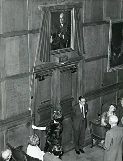 Imeche Prints: Miss Stanier unveiling Sir William Staniers portrait