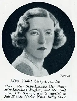 Violet Prints: Miss Violet Selby-Lowndes by Madame Yevonde