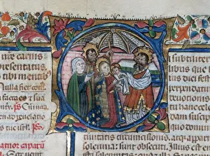 Missal Prints: Missal Vetus Oxemense. The Circumcision of Jesus. 12th-13th