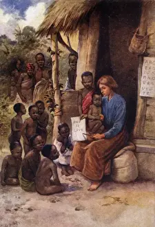 Missionaries Prints: Missionary in Africa