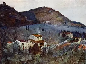 Tuscan Prints: Misty Morning, below Monte Ceceri, Fiesole, Italy