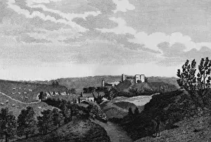 North Umberland Prints: Mitford Castle, Northumberland