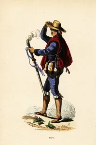 Torch Prints: Mixed-race man with torch, Lima, Peru
