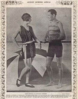 Images Dated 6th December 2014: Mixed up-to-date bathing costumes, 1925