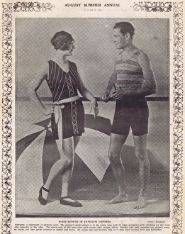 Images Dated 6th December 2014: Mixed up-to-date bathing costumes, 1925