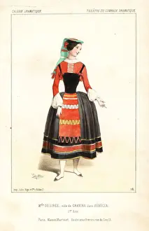 Scribe Prints: Mlle. Desiree as Gianina in Rebecca, 1844