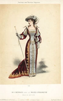 Mlle. Julia Bennati as Batilde in Les Noces d'Olivette, 1879