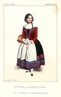 Leontine Prints: Mlle. Leontine as Christine in Stella, Theatre