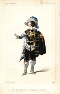 Mlle Nathalie in drag as the Chevalier d Essone, 1847