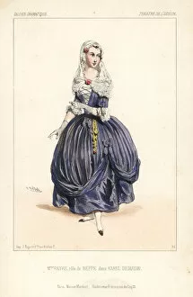 Verse Collection: Mlle Payre as Beppe in the verse drama Karel Dujardin, 1843