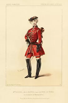 Musketeers Gallery: Mlle. Roussel as Martial in La Corde de Pendu, 1844