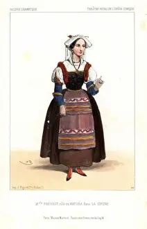Lopera Prints: Mlle Zoe Prevost as Mathea in La Sirene, 1844