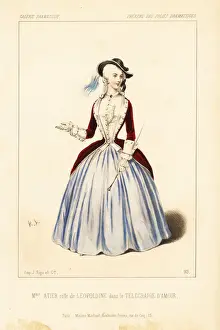 Folies Prints: Mme. Atier as Leopoldine in Le Telegraphe D Amour, 1845