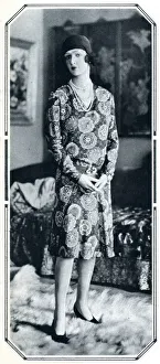 Images Dated 16th October 2019: MMe, Drake-Exner wearing in a dress of her own design