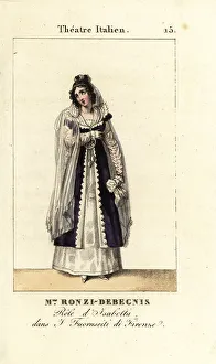 Theater Prints: Mme. Ronzi-Debegnis in I Fuoruscit di Firenze, Theatre Italien