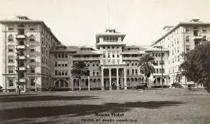 Hawaiian Prints: Moana Hotel, Waikiki, Honolulu, Hawaii, USA
