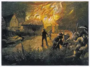Burns Prints: Mob / Arson. Kent / 1830 / Fire