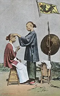 Shaving Prints: Mobile Chinese Street Barber at work