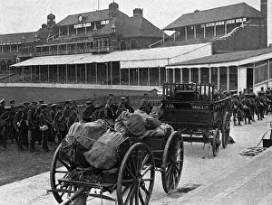 Mobilisation Prints: Mobilisation scenes at the Oval cricket ground, WW1
