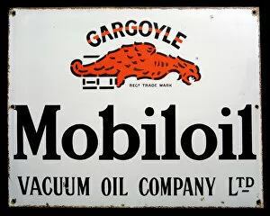 Engineering Collection: Mobiloil enamel sign