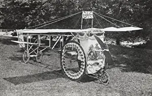 A Model of an Airplane with Flag in a Whitsuntide Procession