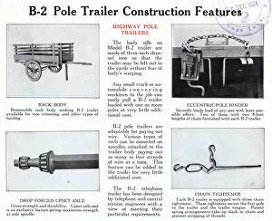 Images Dated 6th March 2020: Model B-2 Pole Trailer Construction Features